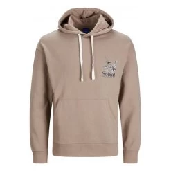Sweat à Capuche Jack & Jones En Coton Camel