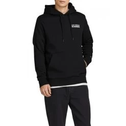 Sweat à Capuche Jack & Jones En Coton Noir -Passons à la mode masculine ! 98617 129326vt sweat a capuche jack et jones en coton noir 03 600x600