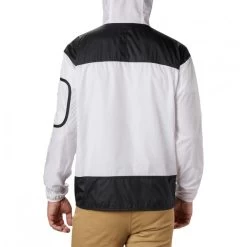 Coupe-vent Columbia Blanc Avec Manches Longues Et Col à Capuche -Passons à la mode masculine ! 98733 130103vt coupe vent a capuche columbia blanc avec manches longues et col a capuche 05 600x600