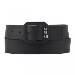 Ceinture Kaporal Pleine Fleur De Cuir Noire