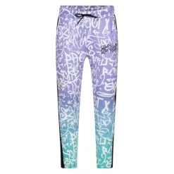 Pantalon De Jogging Project X Lilas Et Bleu à Motifs Grafitis