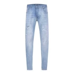 Jean Skinny Projet X En Coton Bleu Clair Déchiré