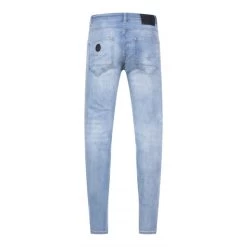 Jean Skinny Projet X En Coton Bleu Clair Déchiré -Passons à la mode masculine ! 99452 123568vt jean skinny projet x en coton bleu clair dechire 03 600x600