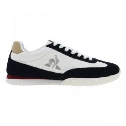 Le Coq Sportif Baskets à Lacets Et à Semelle Crantée Coq Sportif En Cuir Blanc