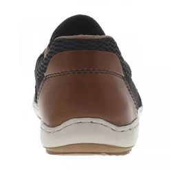 Mocassins Avec Des Soufflets élastiqués Rieker Bleu Marine -Passons à la mode masculine ! 99492 16491ch mocassins rieker en cuir marine a soufflet elastique 04 600x600