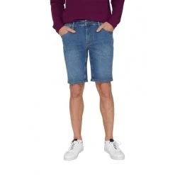 Short Mise Au Green Coton Mélangé Bleu Denim