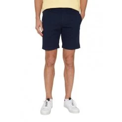 Bermuda Chino Mise Au Green En Coton Bleu Marine