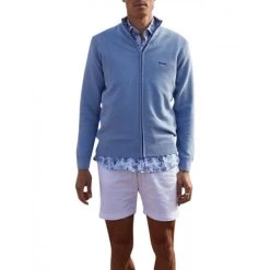 Gilet Avec Manches Longues Et Col Montant Mise Au Green Coton Ciel