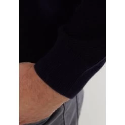 Gilet Avec Manches Longues Et Col Montant Mise Au Green Coton Marine -Passons à la mode masculine ! 99663 132144vt gilet mise au green marine avec manches longues et col montant 05 600x600