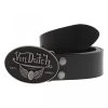 Ceinture Von Dutch En Cuir De Vache Noire