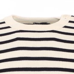 Armor-Lux Authentique Pull Marin Fouesnant Armor Lux 100% Laine écru à Rayures Bleu Marine -Passons à la mode masculine ! armor lux h15 pull marin raye fouesnant 02915 bi7 nature rich navy 2 1 600x600