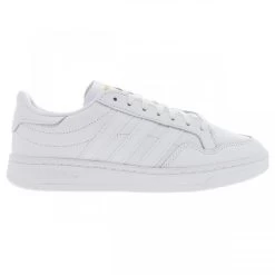 Baskets Adidas Team Court En Cuir Blanc