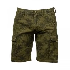 Jack & Jones Bermuda Cargo Jack And Jones Izack En Coton Stretch Vert Kaki
