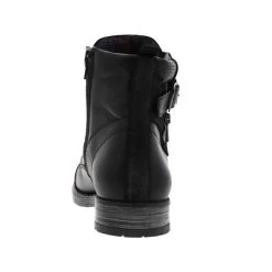 Bottines Redskins En Cuir Noires à Talon Décroché Bas Et à Lacets Plats -Passons à la mode masculine ! boots redskins yero en cuir noir 3 0 600x600