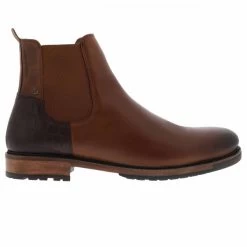 Bottines Redskins Hepta En Cuir Marron Clair