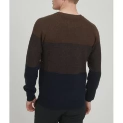 Pull Col Rond Casual Friday Colorblock Bleu Marine Et Marron -Passons à la mode masculine ! casual friday h21 pull 20504102 181027 bleu 6 0 600x600