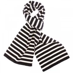 Armor-Lux Echarpe En Laine Bleu Marine à Rayures Crème Armor Lux