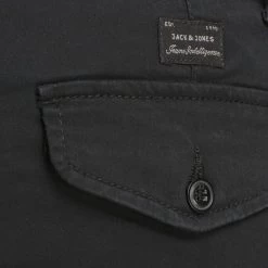 Pantalon Cargo Jack & Jones Paul En Coton Stretch Noir -Passons à la mode masculine ! pantalon cargo jack amp jones paul en coton stretch noir 4 0 600x600
