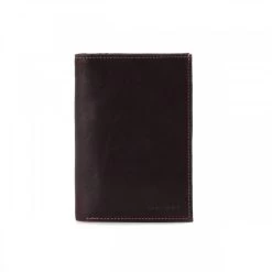 Portefeuille Européen Wylson Rio En Cuir Marron Foncé
