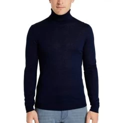 Pull Col Roulé Tom Tailor En Laine Mélangée Bleu Marine -Passons à la mode masculine ! pull col roule tom tailor en laine melangee bleu marine 2 0 600x600
