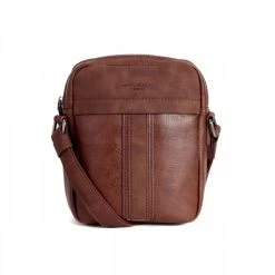 Sacoche En Bandoulière Grand Format Wylson Albury Marron